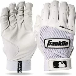 Franklin Classic XT Youth Batting Gloves - Youth Large - White