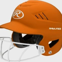 Rawlings Rawling Coolflo Matte Batting Helmet - One Size Fits Most - Neon Orange