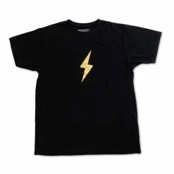 BRUCE BOLT "BOLT" Casual T-shirt - BLACK W/GOLD BOLT -APPAREL Sales Store bruce bolt bolt casual t shirt black wgold bolt t shirt bruce bolt 500507