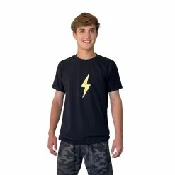 BRUCE BOLT "BOLT" Casual T-shirt - BLACK W/GOLD BOLT