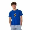 BRUCE BOLT "BOLT" Casual T-Shirt - BLUE W/ORANGE BOLT -APPAREL Sales Store bruce bolt bolt casual t shirt blue worange bolt t shirt bruce bolt 320760