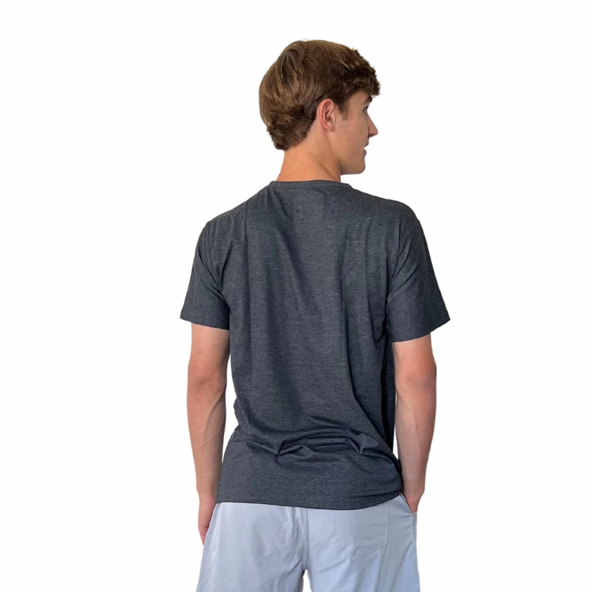 BRUCE BOLT "BOLT" Casual T-shirt - CHARCOAL GREY W/CHROME BOLT 4 BRUCE BOLT "BOLT" Casual T-shirt - CHARCOAL GREY W/CHROME BOLT - Image 2