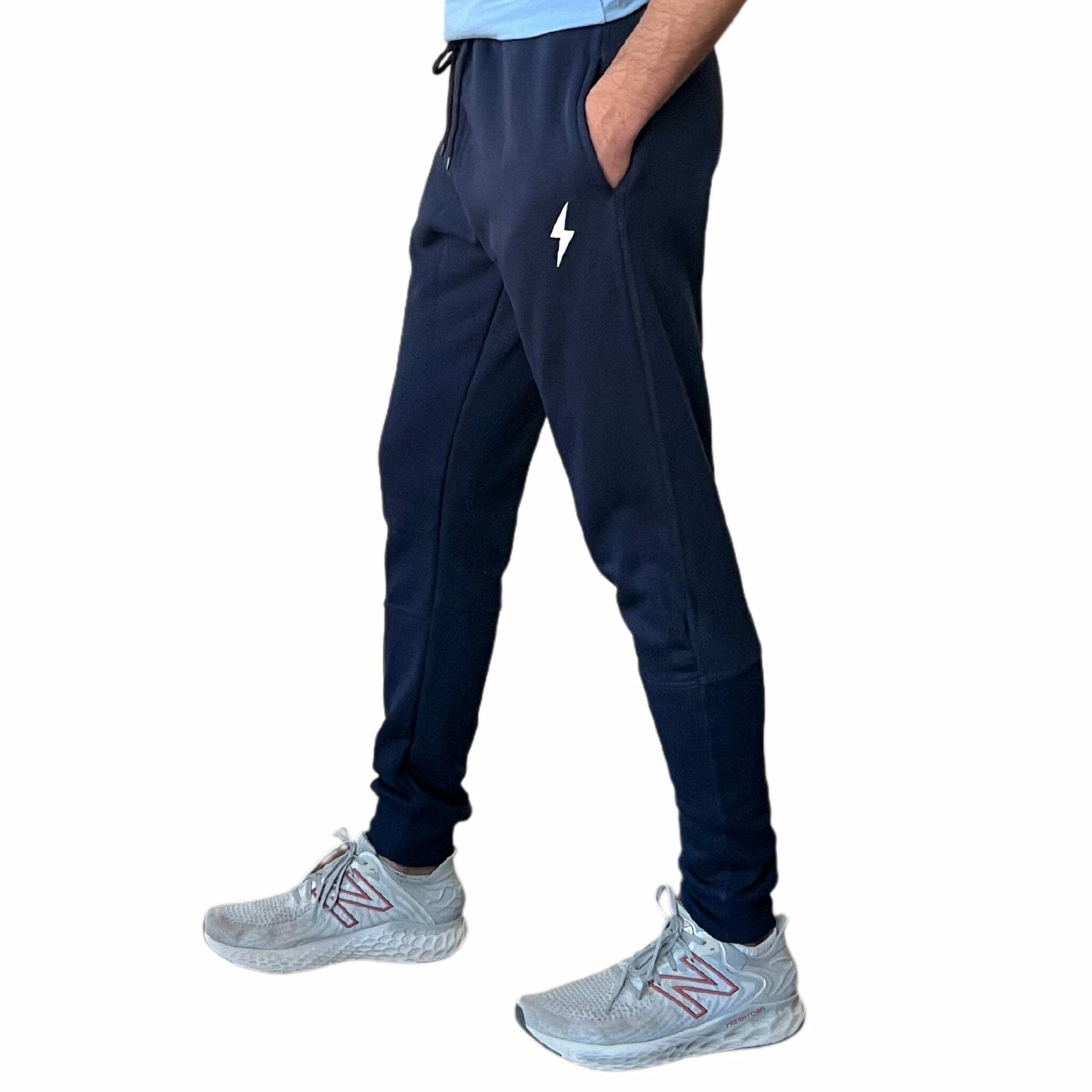 BRUCE BOLT Cotton Joggers - NAVY 3 BRUCE BOLT Cotton Joggers - NAVY