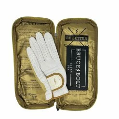 BRUCE BOLT GOLD Series Golf Glove - WHITE LEFT -APPAREL Sales Store bruce bolt gold series golf glove white left golf gloves bruce bolt 913148