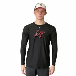 BRUCE BOLT Long Sleeve Performance T-Shirt With Reflective Bolt- BLACK -APPAREL Sales Store bruce bolt long sleeve performance t shirt with reflective bolt black bruce bolt 853492