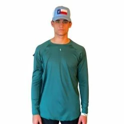 BRUCE BOLT Long Sleeve Performance T-Shirt With Reflective Bolt- GREEN