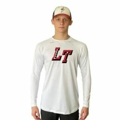 BRUCE BOLT Long Sleeve Performance T-Shirt With Reflective Bolt- WHITE -APPAREL Sales Store bruce bolt long sleeve performance t shirt with reflective bolt white bruce bolt 633561