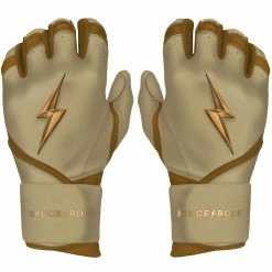 Bruce Bolt PREMIUM PRO GOLD Series Long Cuff Batting Gloves