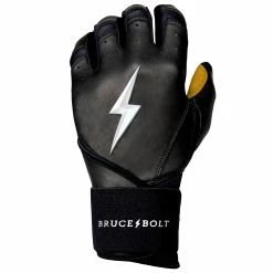 Bruce Bolt PREMIUM PRO Long Cuff Batting Gloves | BLACK -APPAREL Sales Store bruce bolt premium pro long cuff batting gloves with storage bag black gloves brucebolt 322785