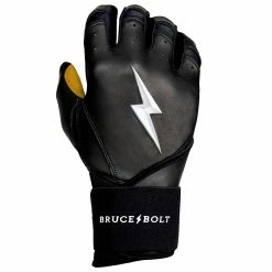 Bruce Bolt PREMIUM PRO Long Cuff Batting Gloves | BLACK -APPAREL Sales Store bruce bolt premium pro long cuff batting gloves with storage bag black gloves brucebolt 493698