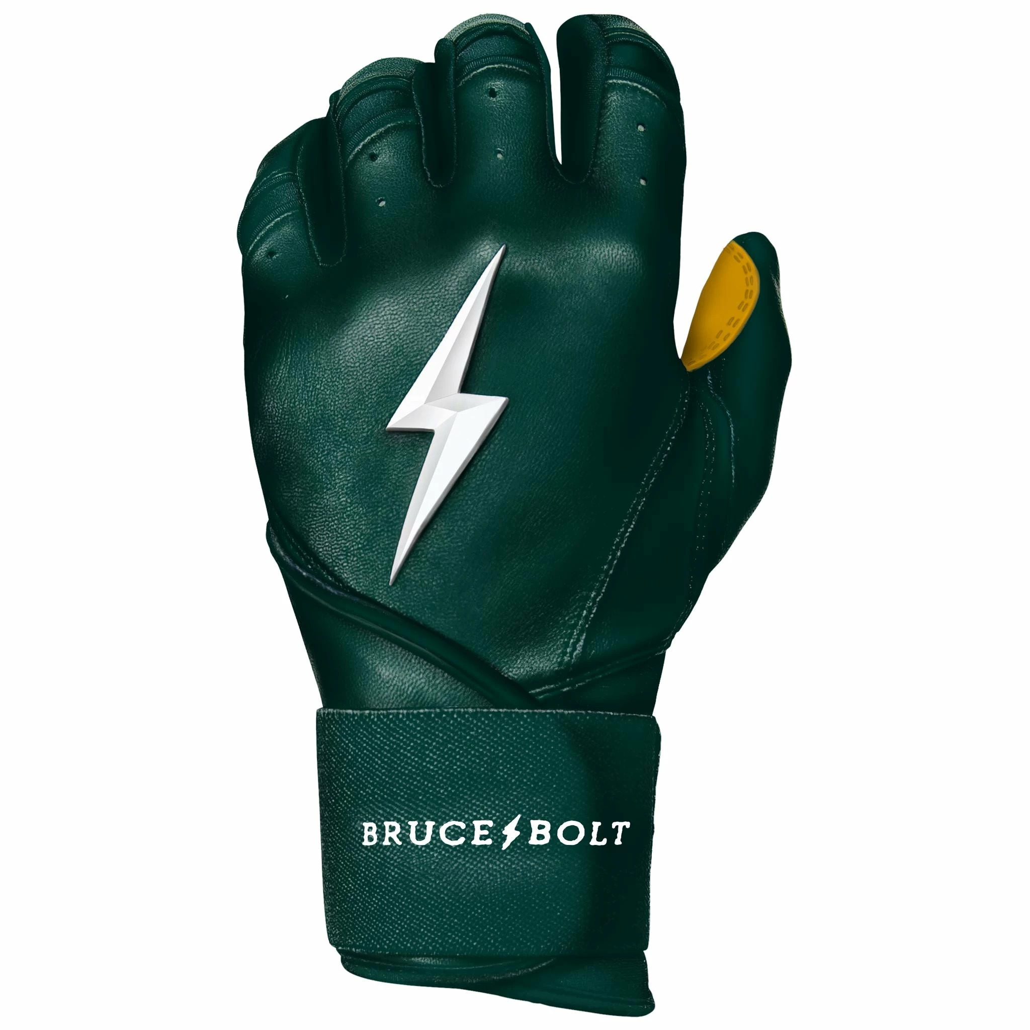 Bruce Bolt PREMIUM PRO Long Cuff Batting Gloves | GREEN 8 Bruce Bolt PREMIUM PRO Long Cuff Batting Gloves | GREEN - Image 6