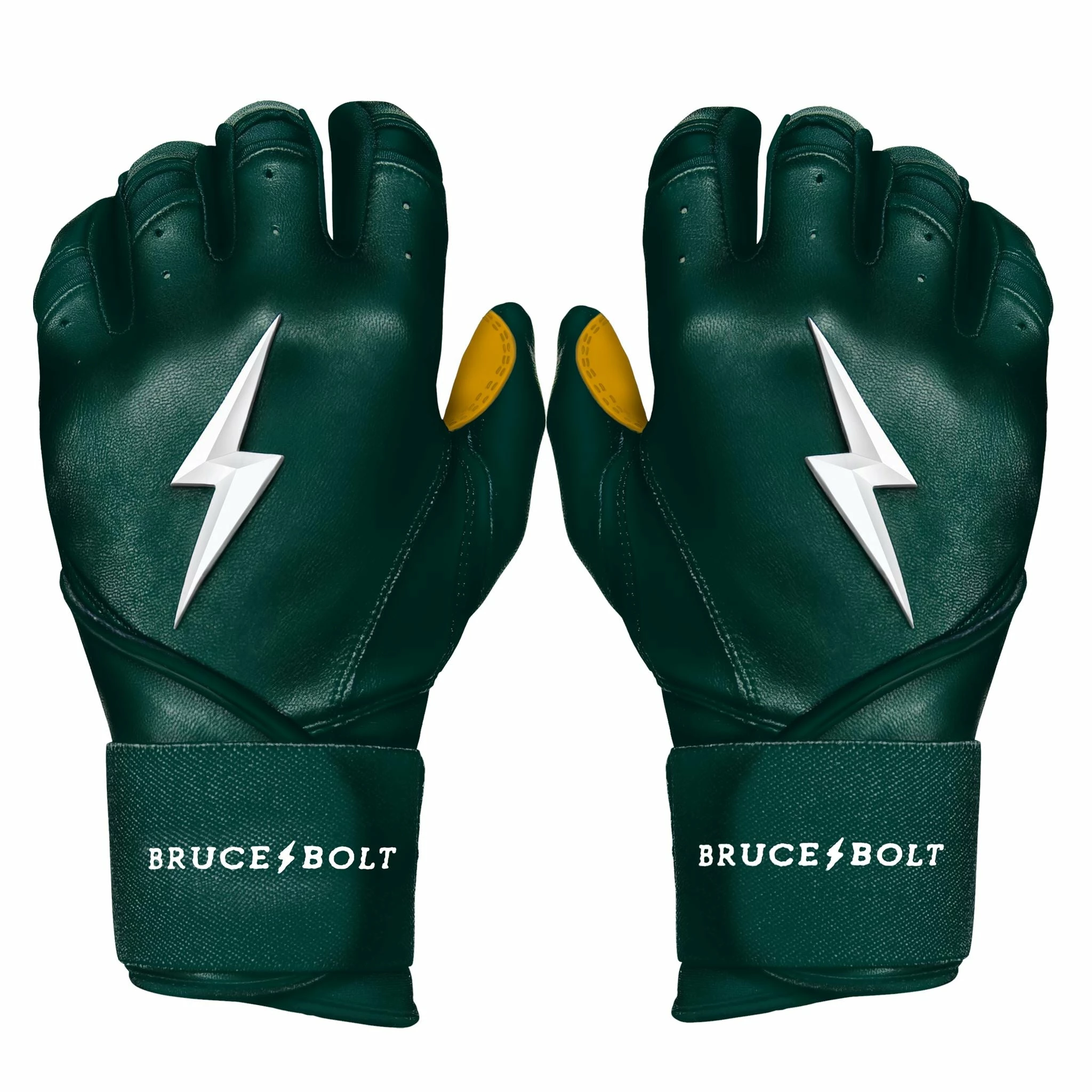 Bruce Bolt PREMIUM PRO Long Cuff Batting Gloves | GREEN 3 Bruce Bolt PREMIUM PRO Long Cuff Batting Gloves | GREEN
