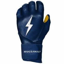 Bruce Bolt PREMIUM PRO Long Cuff Batting Gloves | NAVY -APPAREL Sales Store bruce bolt premium pro long cuff batting gloves with storage bag navy brucebolt 387372