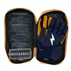 Bruce Bolt PREMIUM PRO Long Cuff Batting Gloves | NAVY -APPAREL Sales Store bruce bolt premium pro long cuff batting gloves with storage bag navy brucebolt 594933