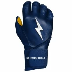 Bruce Bolt PREMIUM PRO Long Cuff Batting Gloves | NAVY -APPAREL Sales Store bruce bolt premium pro long cuff batting gloves with storage bag navy brucebolt 738287