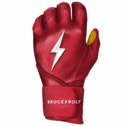 Bruce Bolt PREMIUM PRO Long Cuff Batting Gloves | RED -APPAREL Sales Store bruce bolt premium pro long cuff batting gloves with storage bag red brucebolt 536172