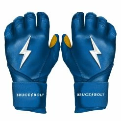 Bruce Bolt PREMIUM PRO Long Cuff Batting Gloves | ROYAL
