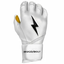 Bruce Bolt PREMIUM PRO Long Cuff Batting Gloves | WHITE -APPAREL Sales Store bruce bolt premium pro long cuff batting gloves with storage bag white brucebolt 323847