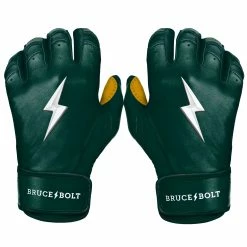 Bruce Bolt PREMIUM PRO Short Cuff Batting Gloves | GREEN