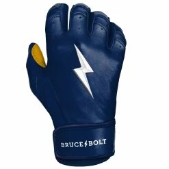 Bruce Bolt PREMIUM PRO Short Cuff Batting Gloves | Navy -APPAREL Sales Store bruce bolt premium pro short cuff batting gloves with storage bag navy brucebolt 476877