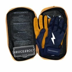 Bruce Bolt PREMIUM PRO Short Cuff Batting Gloves | Navy -APPAREL Sales Store bruce bolt premium pro short cuff batting gloves with storage bag navy brucebolt 800424