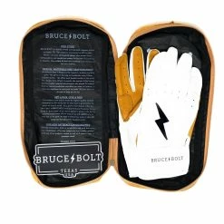 Bruce Bolt PREMIUM PRO Short Cuff Batting Gloves | WHITE -APPAREL Sales Store bruce bolt premium pro short cuff batting gloves with storage bag white brucebolt 877229