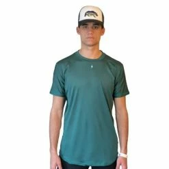 BRUCE BOLT Short Sleeve Performance T-Shirt With Reflective Bolt- GREEN
