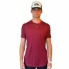 BRUCE BOLT Short Sleeve Performance T-Shirt With Reflective Bolt- MAROON -APPAREL Sales Store bruce bolt short sleeve performance t shirt with reflective bolt maroon bruce bolt 932084