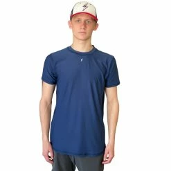 BRUCE BOLT Short Sleeve Performance T-Shirt With Reflective Bolt- NAVY
