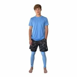 BRUCE BOLT Xtra Long Compression Leg Sleeves (pair) - BABY BLUE -APPAREL Sales Store bruce bolt xtra long compression leg sleeve baby blue bruce bolt 564525
