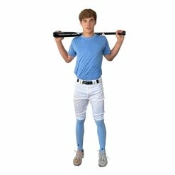 BRUCE BOLT Xtra Long Compression Leg Sleeves (pair) - BABY BLUE -APPAREL Sales Store bruce bolt xtra long compression leg sleeve baby blue bruce bolt 999313