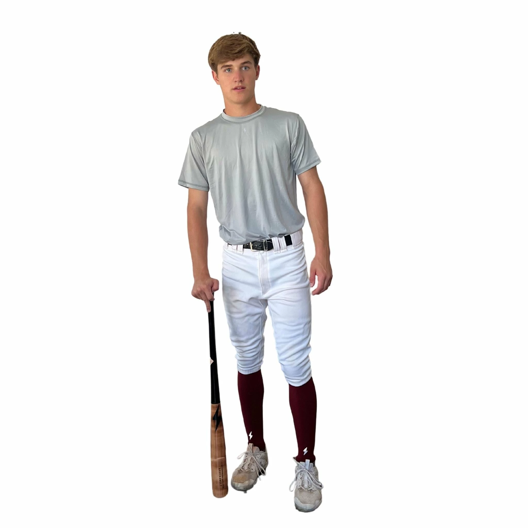 BRUCE BOLT Xtra Long Compression Leg Sleeves (pair) - MAROON 5 BRUCE BOLT Xtra Long Compression Leg Sleeves (pair) - MAROON - Image 3