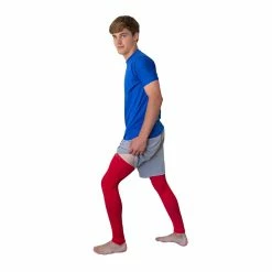 BRUCE BOLT Xtra Long Compression Leg Sleeves (pair) - RED -APPAREL Sales Store bruce bolt xtra long compression leg sleeve red bruce bolt 765684