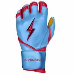 Bruce Bolt PREMIUM PRO BADER Series Long Cuff Batting Gloves | BABY BLUE -APPAREL Sales Store premium pro bader series long cuff batting gloves baby blue gloves brucebolt 481703