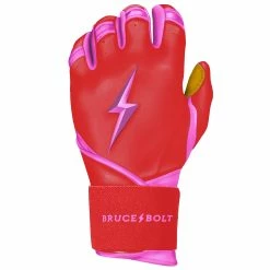 Bruce Bolt PREMIUM PRO BADER Series Long Cuff Batting Gloves | PINK -APPAREL Sales Store premium pro bader series long cuff batting gloves pink gloves brucebolt 122747