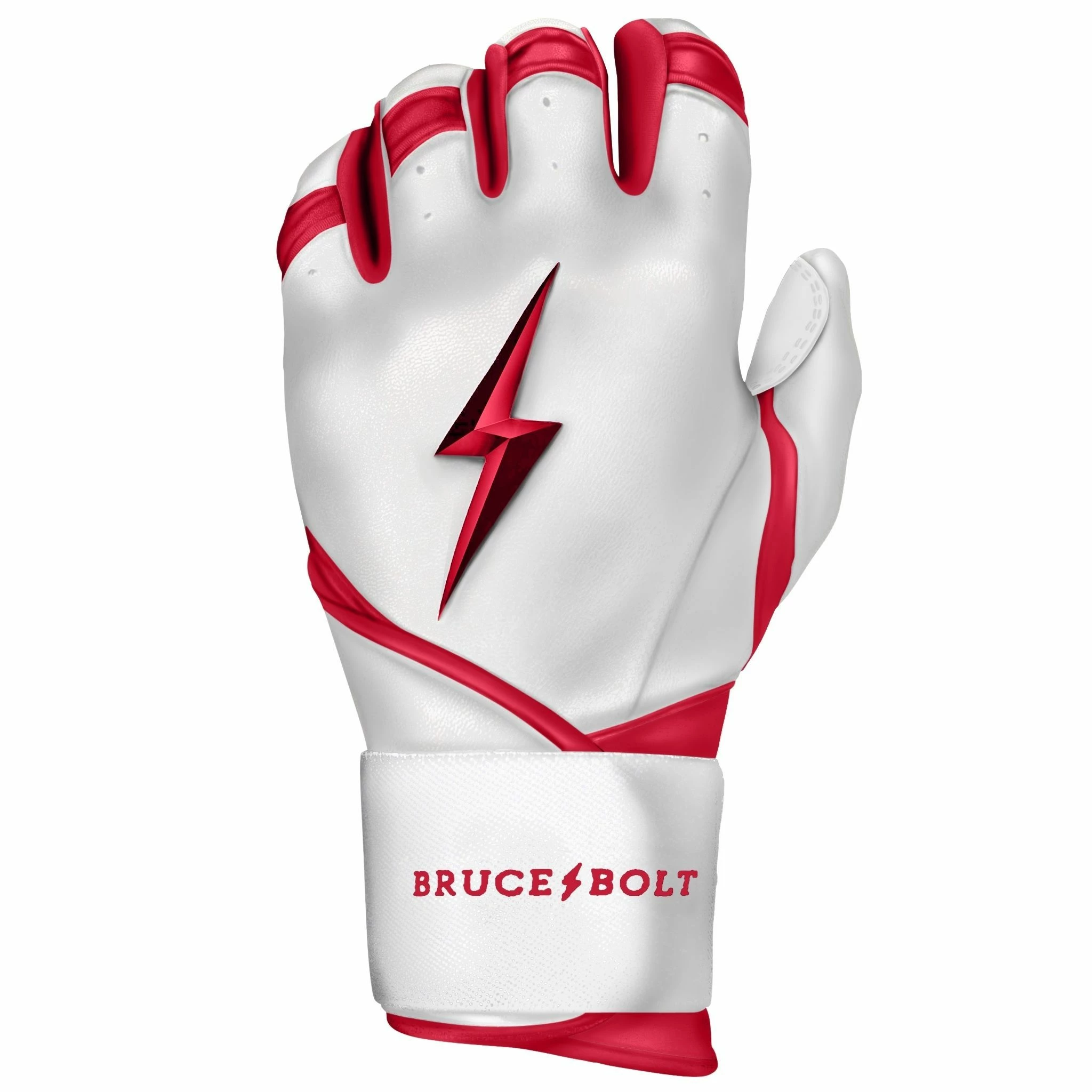 Bruce Bolt PREMIUM PRO BADER Series Long Cuff Batting Gloves | WHITE 8 Bruce Bolt PREMIUM PRO BADER Series Long Cuff Batting Gloves | WHITE - Image 6