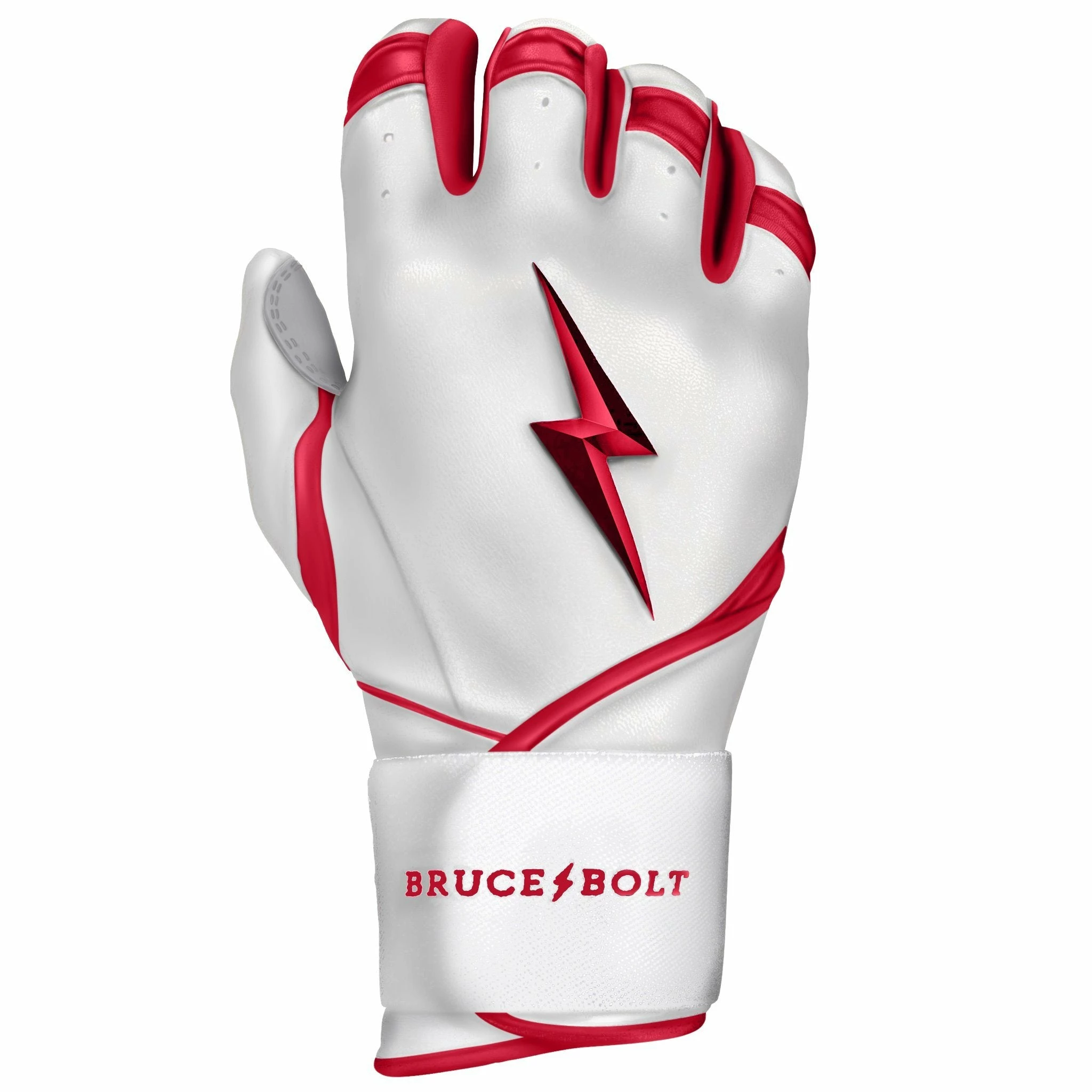 Bruce Bolt PREMIUM PRO BADER Series Long Cuff Batting Gloves | WHITE 9 Bruce Bolt PREMIUM PRO BADER Series Long Cuff Batting Gloves | WHITE - Image 7