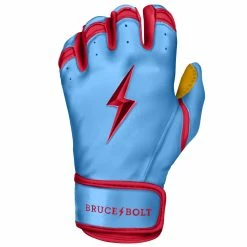Bruce Bolt PREMIUM PRO BADER Series Short Cuff Batting Gloves | BABY BLUE -APPAREL Sales Store premium pro bader series short cuff batting gloves baby blue gloves brucebolt 657637