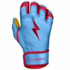 Bruce Bolt PREMIUM PRO BADER Series Short Cuff Batting Gloves | BABY BLUE -APPAREL Sales Store premium pro bader series short cuff batting gloves baby blue gloves brucebolt 979422