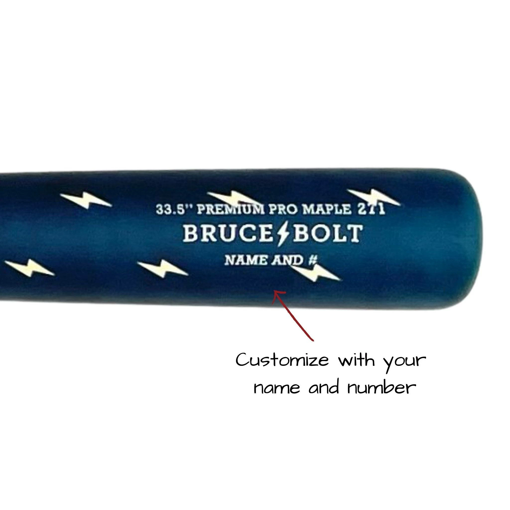 Bruce Bolt CUSTOM PREMIUM PRO "BOLTS & STRIPES" Wood Bat - 271 And 271Y Model 4 Bruce Bolt CUSTOM PREMIUM PRO "BOLTS & STRIPES" Wood Bat - 271 And 271Y Model - Image 2