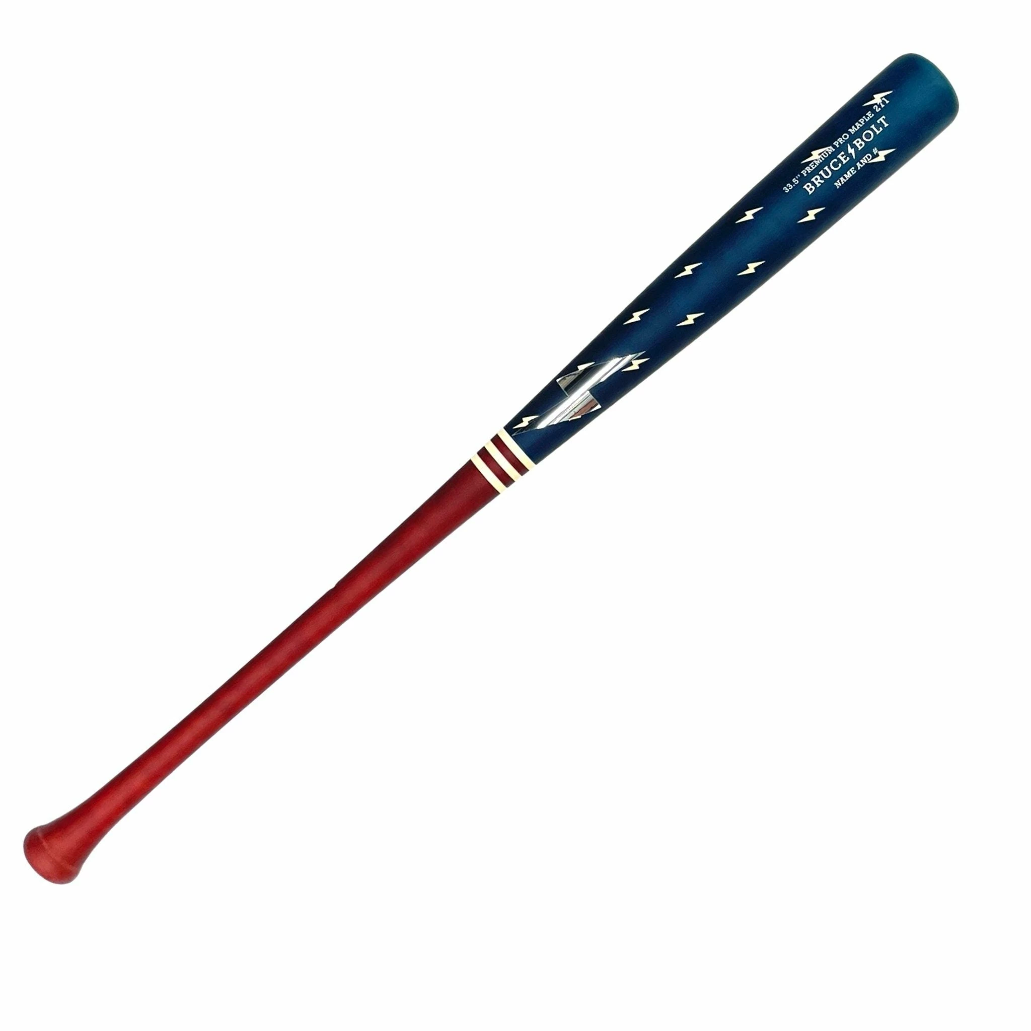 Bruce Bolt CUSTOM PREMIUM PRO "BOLTS & STRIPES" Wood Bat - 271 And 271Y Model 3 Bruce Bolt CUSTOM PREMIUM PRO "BOLTS & STRIPES" Wood Bat - 271 And 271Y Model