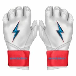 Bruce Bolt PREMIUM PRO BRINSON Series Long Cuff Batting Gloves | WHITE
