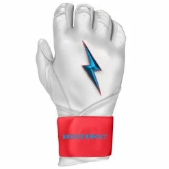 Bruce Bolt PREMIUM PRO BRINSON Series Long Cuff Batting Gloves | WHITE -APPAREL Sales Store premium pro brinson series long cuff batting gloves white gloves brucebolt 921178
