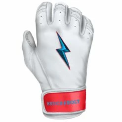 Bruce Bolt PREMIUM PRO BRINSON Series Short Cuff Batting Gloves | WHITE -APPAREL Sales Store premium pro brinson series short cuff batting gloves white gloves brucebolt 654392