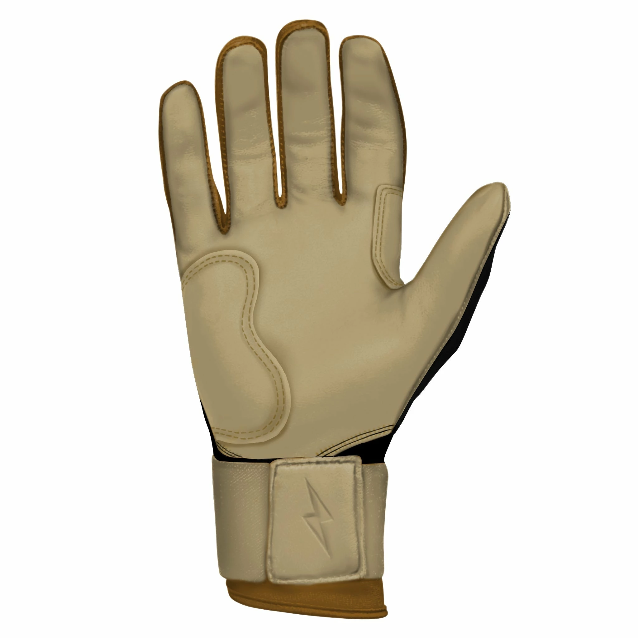 Bruce Bolt PREMIUM PRO GOLD SERIES Long Cuff Batting Gloves - Gold BLACK 4 Bruce Bolt PREMIUM PRO GOLD SERIES Long Cuff Batting Gloves - Gold BLACK - Image 2