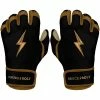 Bruce Bolt PREMIUM PRO GOLD SERIES Short Cuff Batting Gloves - Gold BLACK -APPAREL Sales Store premium pro gold series short cuff batting gloves gold black bruce bolt 923225