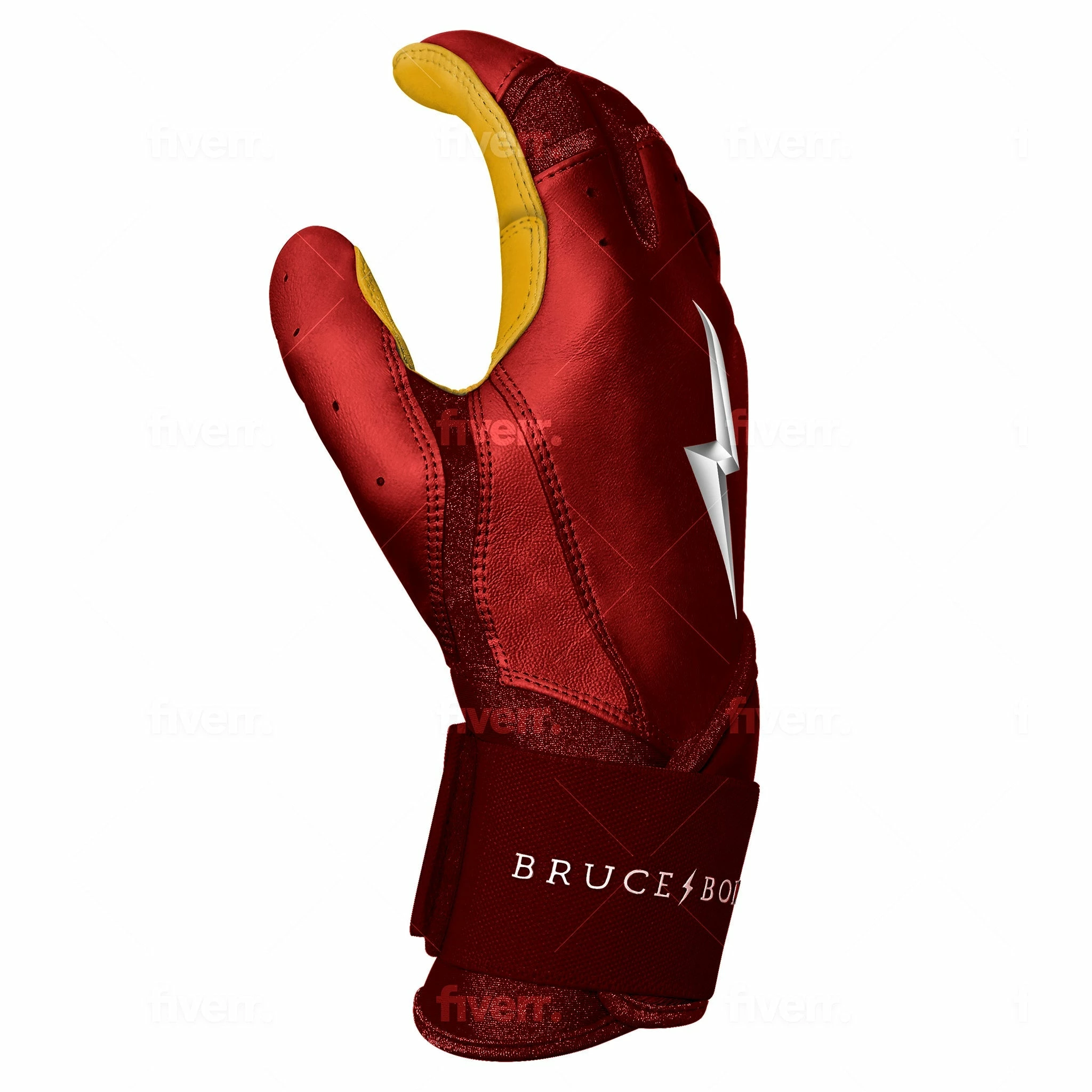 Bruce Bolt PREMIUM PRO Long Cuff Batting Gloves | MAROON 6 Bruce Bolt PREMIUM PRO Long Cuff Batting Gloves | MAROON - Image 4