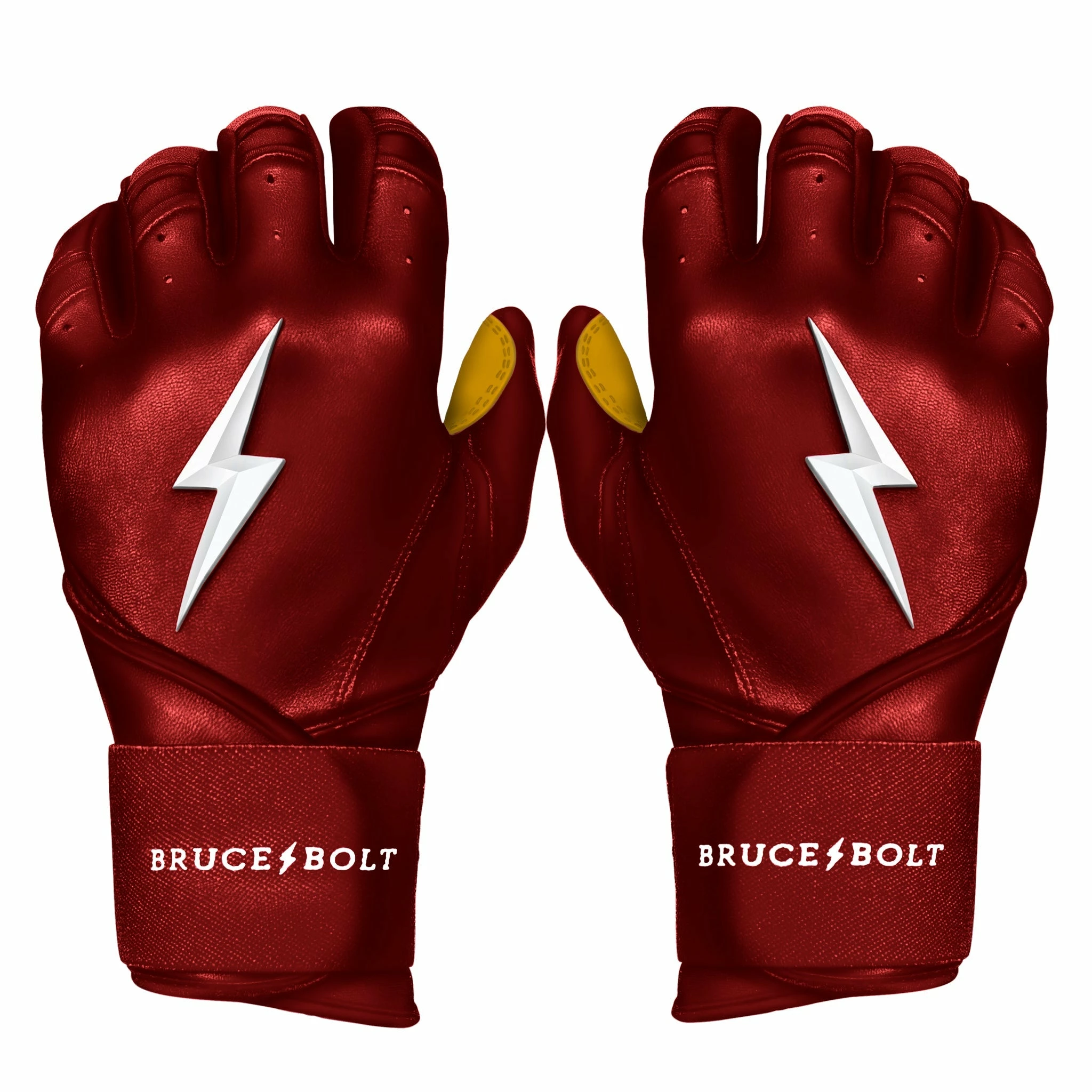 Bruce Bolt PREMIUM PRO Long Cuff Batting Gloves | MAROON 3 Bruce Bolt PREMIUM PRO Long Cuff Batting Gloves | MAROON