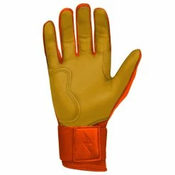 Bruce Bolt PREMIUM PRO Long Cuff Batting Gloves | ORANGE -APPAREL Sales Store premium pro long cuff batting gloves orange original series gloves brucebolt 680741