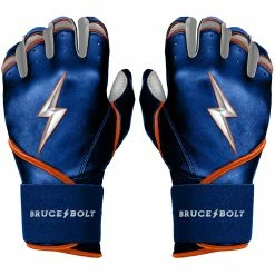 Bruce Bolt PREMIUM PRO NIMMO Series Long Cuff Batting Gloves | METS BLUE